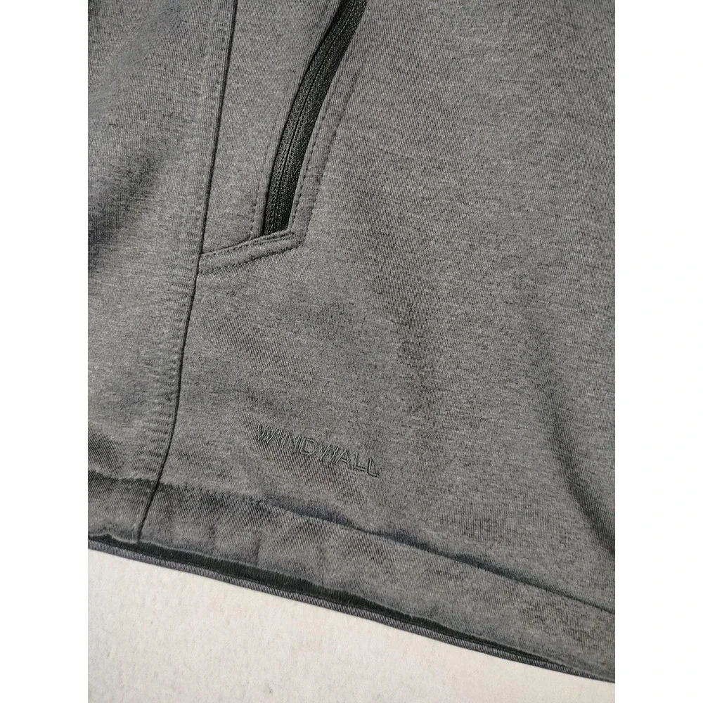 The North Face Vest Mens Large Gray Windwall Softshell‎ Full Zip TrinityRail